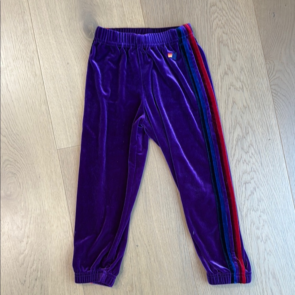 Aviator Nation Purple and Red Jogger Sweatpants excellent condition